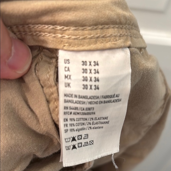 American Eagle Tan Chinos Classic Cotton Twill - Picture 3 of 4